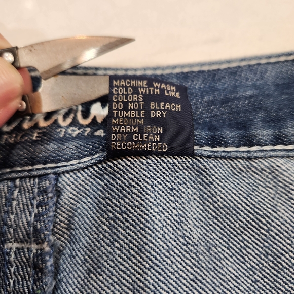 Vintage - Koman - Denim Shorts - Blue - White Stitching - Mens Size 34 -… - Picture 8 of 13